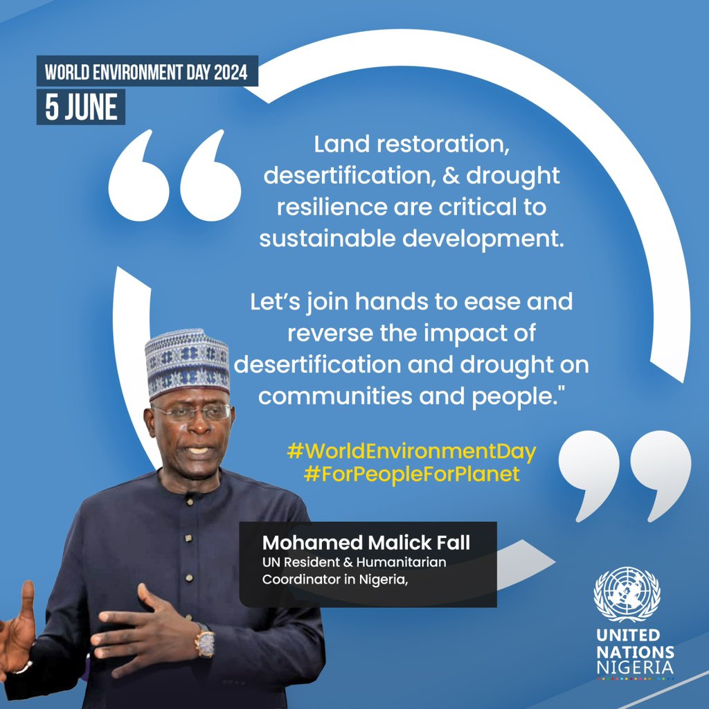 Day by day, the devastating impact of climate change on people &amp; planet  remains real. <a href="/UN_Nigeria/">United Nations Nigeria</a> commits to supporting @NigeriaGovt to improve land restoration, increase forest cover, build drought resilience &amp; strengthen community coping capacity against climate shocks. #SDG13