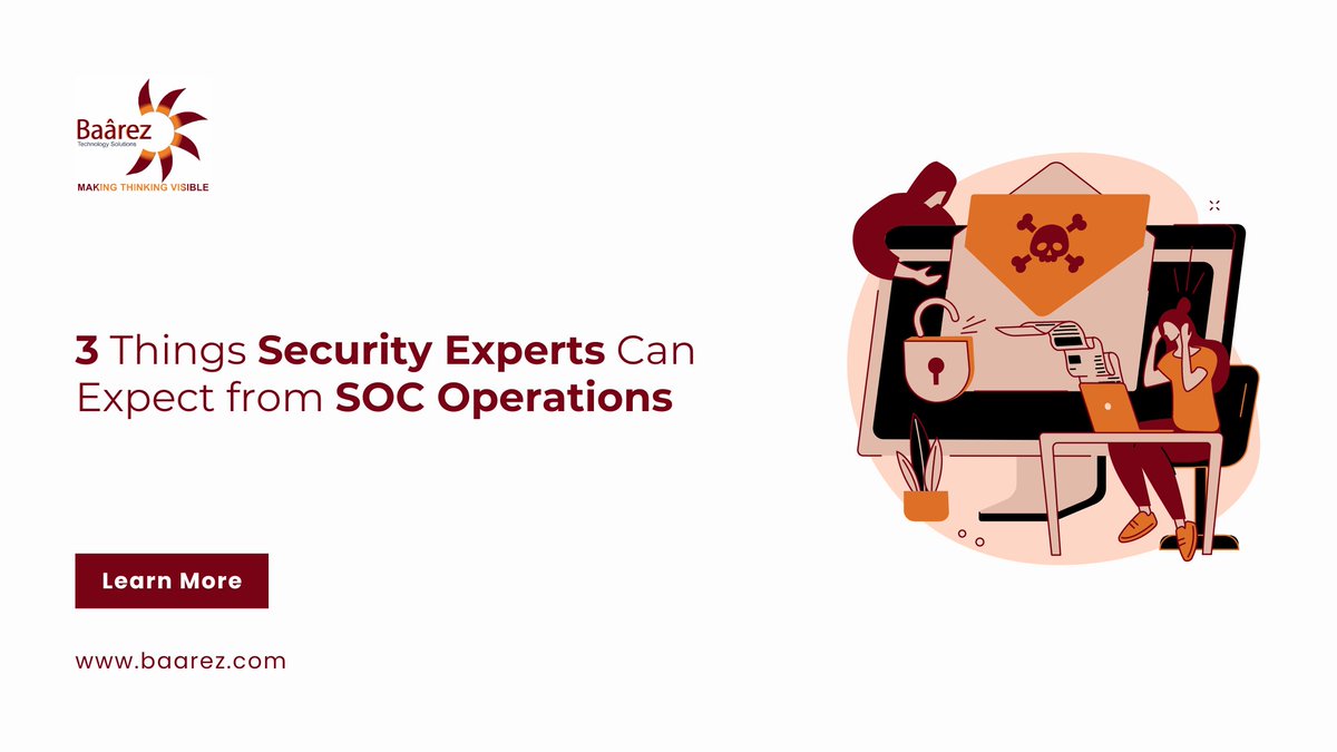 baariztech's tweet image. Discover what security experts can expect from SOC operations. Enhance your security with these 3 key insights from industry pros.

👉 For more information: tinyurl.com/24blynaz

#SOC #SecurityExperts #SOCoperations #SecurityOperationsCenters #SOCITSecurity #Baarez #BaarezTech