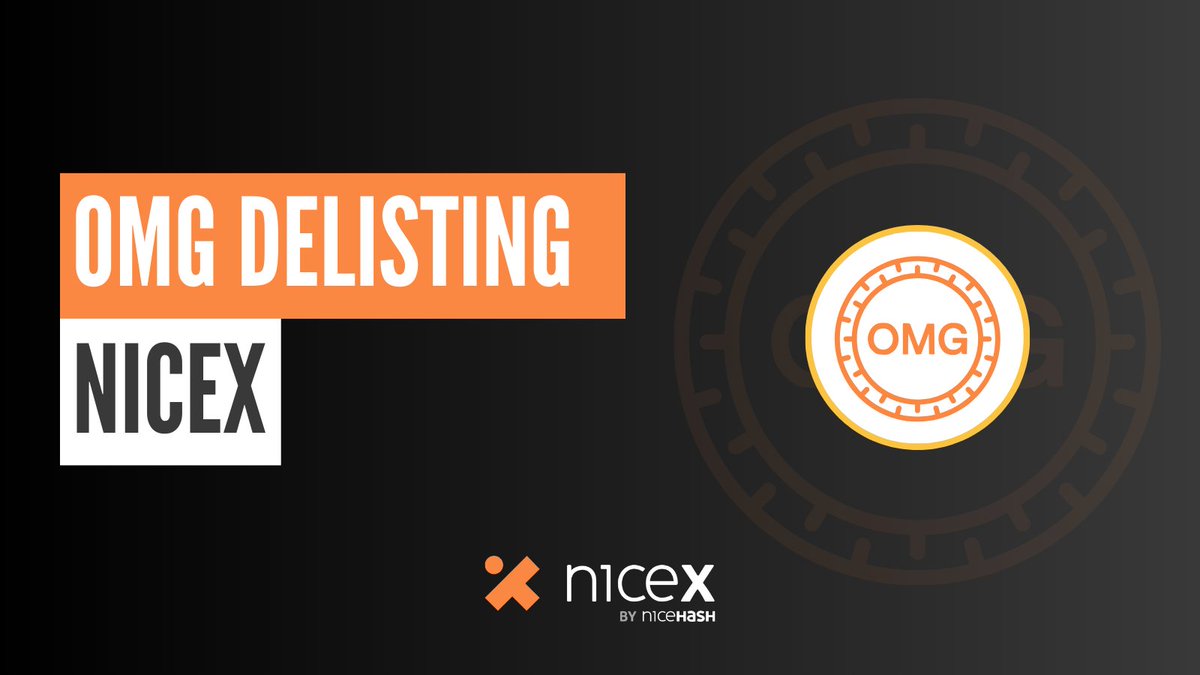 Based on our most recent listing review, we will delist OMG Network (OMG) and cease trading on OMG-USDT pair from the 10th of June.

nicex.com/blog/post/nice…