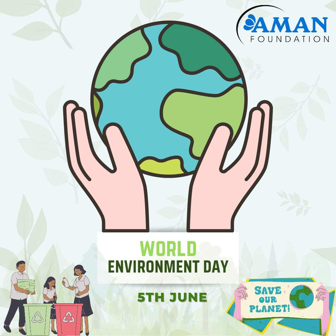 Amanfoundationn's tweet photo. It's World Environment Day! Let's all do our bit to make the world a cleaner, more sustainable place. Recycle, reuse, and reduce waste. By working together, we can ensure that our planet remains healthy and beautiful for generations to come.

#WorldEnvironmentDay2024 #Save_Tree https://t.co/eKEX2bVYje