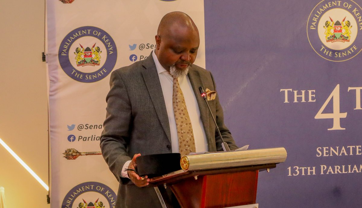 Deputy Speaker and Chairperson Liaison Committee Sen. Kathuri Murungi chairing the morning session of day two of the retreat of all chairs of Senate Committees at Uasin Gishu County.