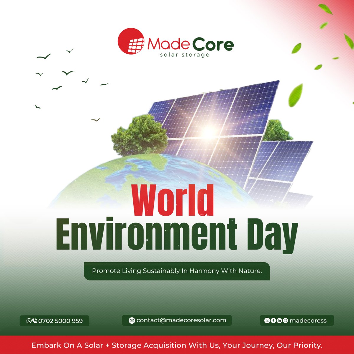 MADECORESS's tweet photo. On #WorldEnvironmentDay, let's pledge to #protect and #preserve our #planet for #futuregenerations. It implies that we should live peacefully alongside all other #organisms even though we may need to exploit other organisms to some degree.
#SolarEnergy #greenhouse #climatechange https://t.co/XQb5Gz8qJG