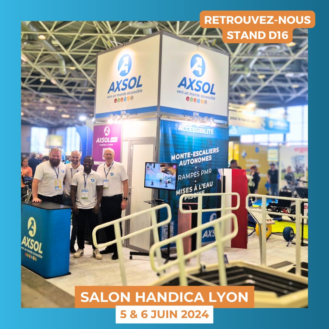 Envie de parler de vos projets d’accessibilité PMR ? Retrouvez la Team AXSOL au salon Handica (<a href="/SalonAutonomic/">Salons Autonomic</a>). Stand D16, Hall 2 d’Eurexpo Lyon !