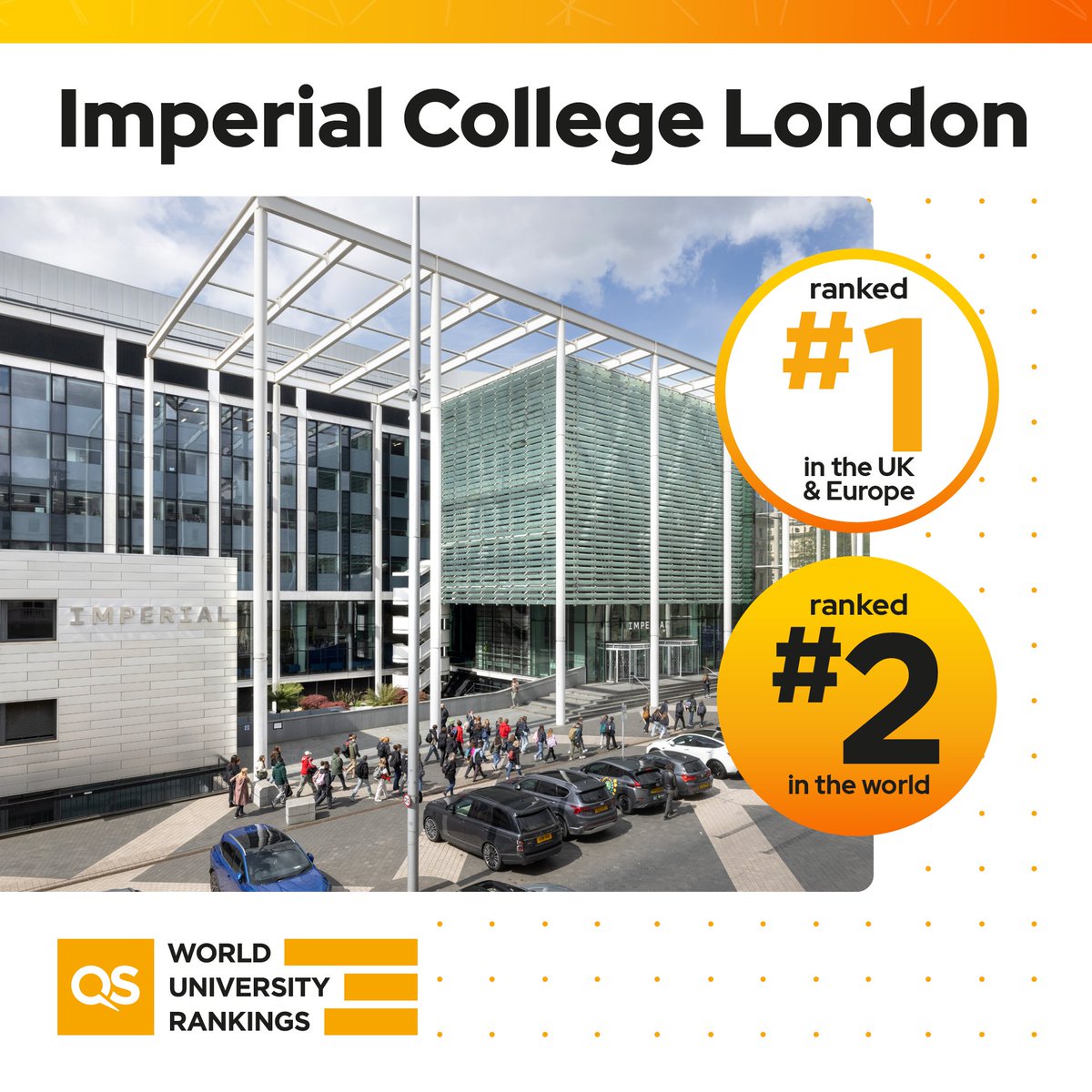 Imperial College London (@imperialcollege) on Twitter photo Second in the world 🥈
First in the UK and Europe 🥇
We are so proud of #OurImperial community for this brilliant result in this year's QS <a href="/worlduniranking/">QS World University Rankings</a>, and here's why 🧵⬇️ #QSWUR Second in the world 🥈
First in the UK and Europe 🥇
We are so proud of #OurImperial community for this brilliant result in this year's QS <a href="/worlduniranking/">QS World University Rankings</a>, and here's why 🧵⬇️ #QSWUR