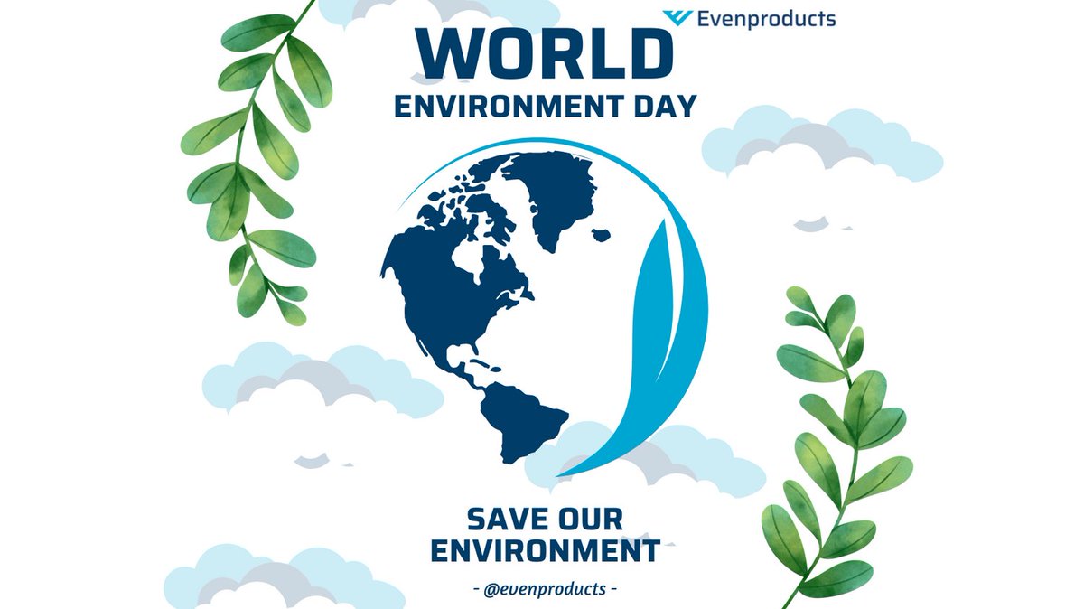🌍🌿 Happy World Environment Day from Evenproducts! Let's unite to protect and restore our planet. Every small action counts—reduce, reuse, recycle, and support sustainable practices. Together, we can create a greener, healthier world for all. 💚♻️ #WorldEnvironmentDay