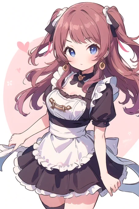 花海咲季 メイド服 01 #AIイラスト