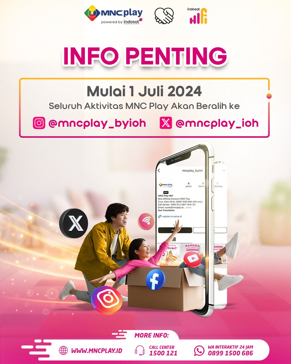 MNC Play (@mncplayid) on Twitter photo ๐ฆ๐ฎ๐ฎ๐๐ป๐๐ฎ ๐ ๐ฒ๐ป๐ด๐๐ธ๐ถ๐ฟ ๐๐ฒ๐ฟ๐ถ๐๐ฎ ๐ฆ๐ฒ๐ฟ๐ ๐ฑ๐ถ ๐๐ฒ๐บ๐ฏ๐ฎ๐ฟ๐ฎ๐ป ๐๐ฎ๐ฟ๐!
Hai, Pelanggan Setia MNC Play๐๐ป
Dapatkan informasi menarik, penawaran terbaik, dan berbagai keuntungan lainnya hanya di instagram @mncplay_byioh dan X <a href="/mncplay_ioh/">MNC Play</a>~
Yuk, follow sekarang! ๐ฆ๐ฎ๐ฎ๐๐ป๐๐ฎ ๐ ๐ฒ๐ป๐ด๐๐ธ๐ถ๐ฟ ๐๐ฒ๐ฟ๐ถ๐๐ฎ ๐ฆ๐ฒ๐ฟ๐ ๐ฑ๐ถ ๐๐ฒ๐บ๐ฏ๐ฎ๐ฟ๐ฎ๐ป ๐๐ฎ๐ฟ๐!
Hai, Pelanggan Setia MNC Play๐๐ป
Dapatkan informasi menarik, penawaran terbaik, dan berbagai keuntungan lainnya hanya di instagram @mncplay_byioh dan X <a href="/mncplay_ioh/">MNC Play</a>~
Yuk, follow sekarang!