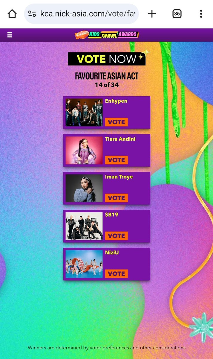 finksinthezone's tweet photo. TIP: Sa Chrome ako nagvo-vote 'tas naka desktop site ako. Mas madali makita lahat ng nominees every category. 🥰

Ang galing talaga ng internet connection 'pag international. SMOOOOTH! (⁠✷⁠‿⁠✷⁠)

@SB19Official #SB19 
SB19 ON NICKELODEON KCA https://t.co/aD7ozUGYVo
