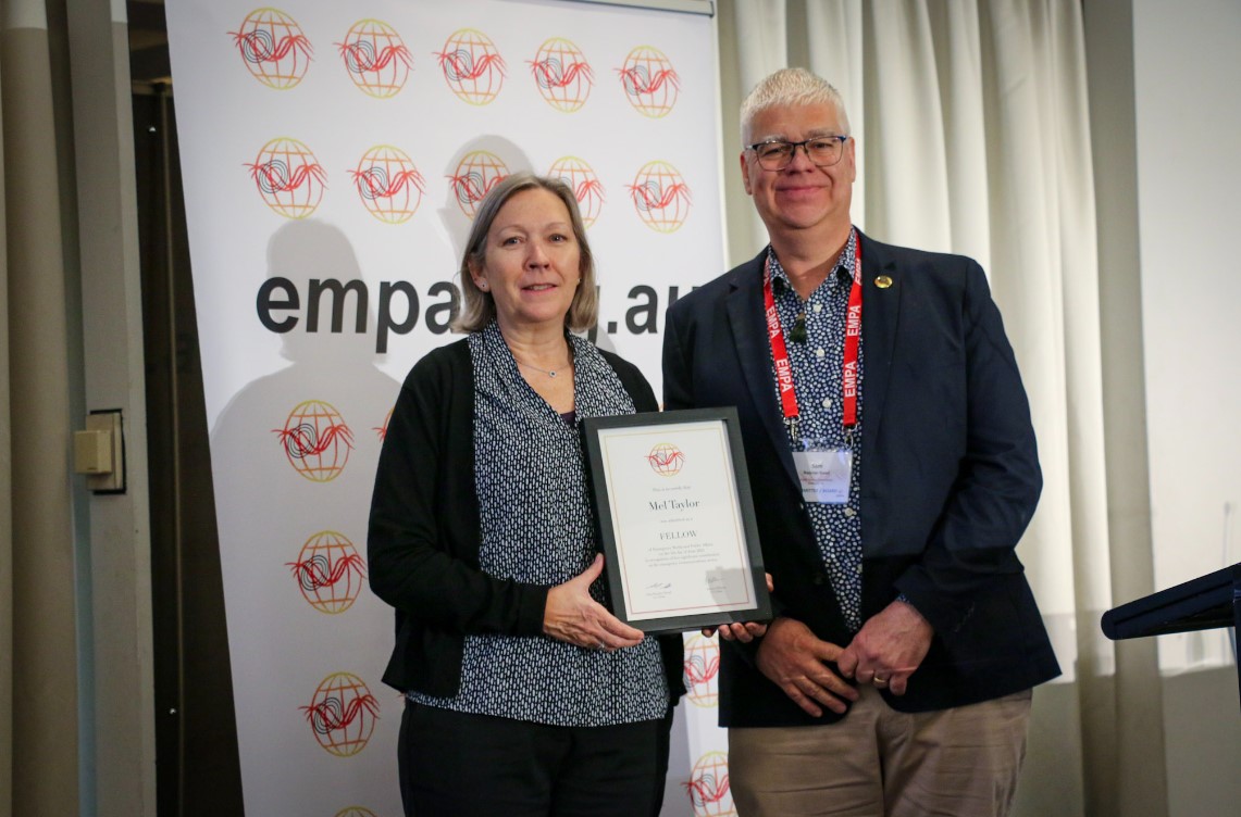 Today, EMPA was pleased to award two fellowships to longtime contributors to EMPA and to emergency communications in Australia.  Congratulations to Nathan Maddock from Natural Hazards Research Australia and Dr Mel Taylor from NSW DCCEEW!
#empa2024 #emergencycommunications