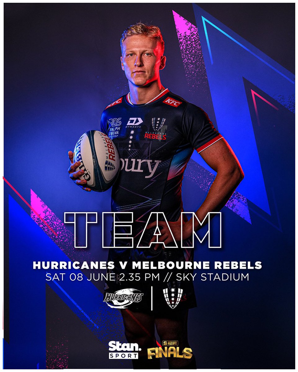 Your Melbourne Rebels’ Team for our Quarter Final.

bit.ly/RebelsQuarterF…