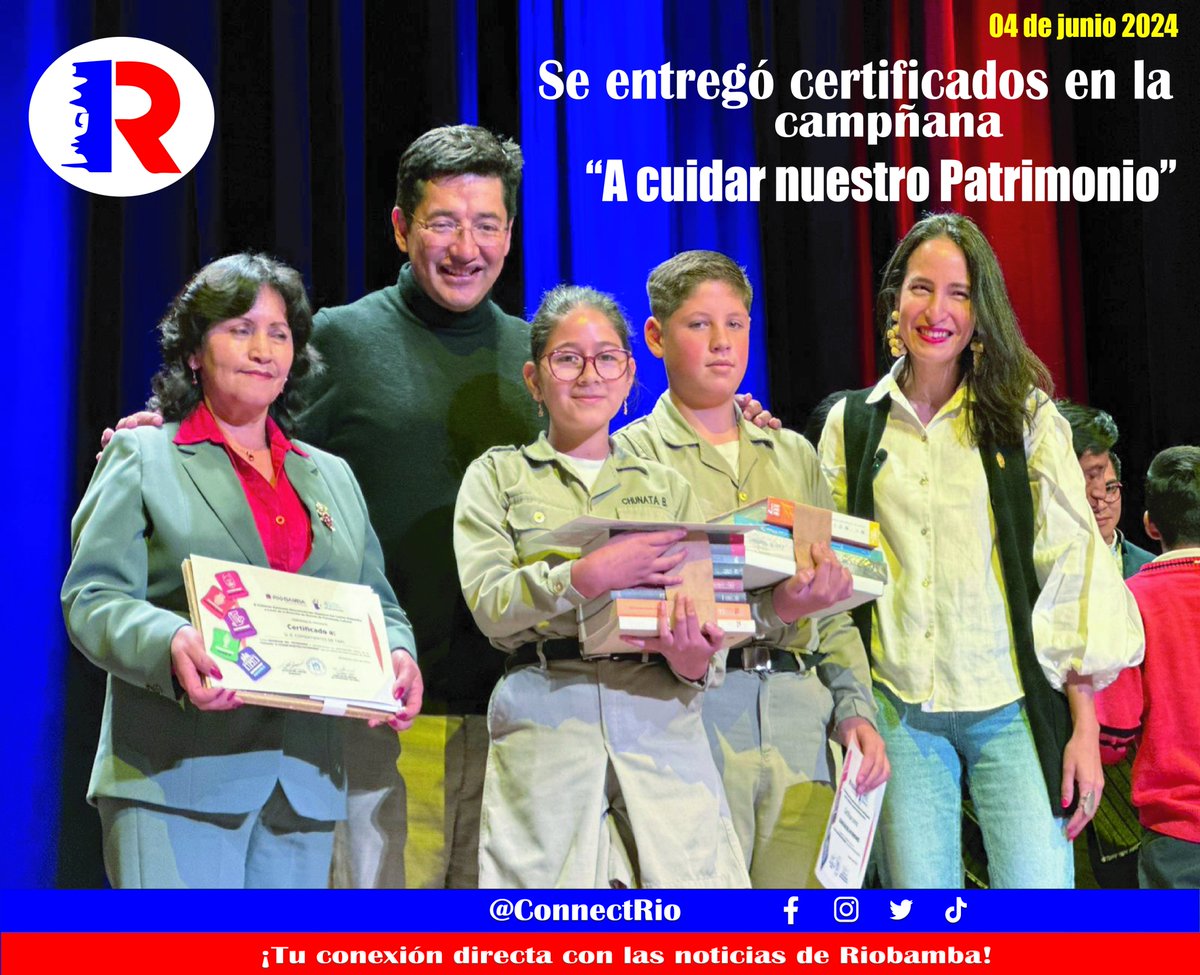 ConnectRio39986's tweet photo. El Teatro León fue escenario de la entrega de Certificados de la campaña “A cuidar nuestro patrimonio”, organizada por la alcaldía. 
¿Qué te parece la iniciativa de la alcaldía? Te leo en los comentarios... #connectrio #riobamba #teatroleon 
Nota completa: https://t.co/pVtnXYRgYB https://t.co/EUnohtVEfs
