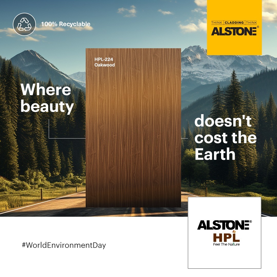 alstonecladding's tweet photo. This Environment Day, choose surfaces that love the Earth back. 🌍 

Like Alstone HPL: 100% recyclable surfaces that honor our planet's beauty.

#WorldlEnvironmentDay #AlstoneHPL #100%Recyclable https://t.co/fqmpIF39rk