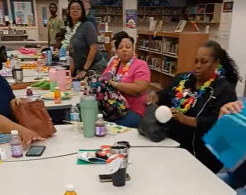 #CampHouston villagers got schooled in teamwork with Back Bingo &amp; epic paper-scissors-rock battles! We're ready for an awesome summer! #AldineES_Summer #chooseyourdestination