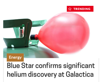 Trending on <a href="/StockheadAU/">Stockhead</a>👉<a href="/HeliumBlue/">Blue Star Helium Limited</a> (#ASX: $BNL; #OTCQB: $BSNLF) is progressing its
Galactica/Pegasus project in #Colorado after confirming up to 1.9% #helium is present within State 16
SWSE 3054 well 👉👉 bit.ly/3RdquOR
#GalacticaPegasus #smallcaps #exploration