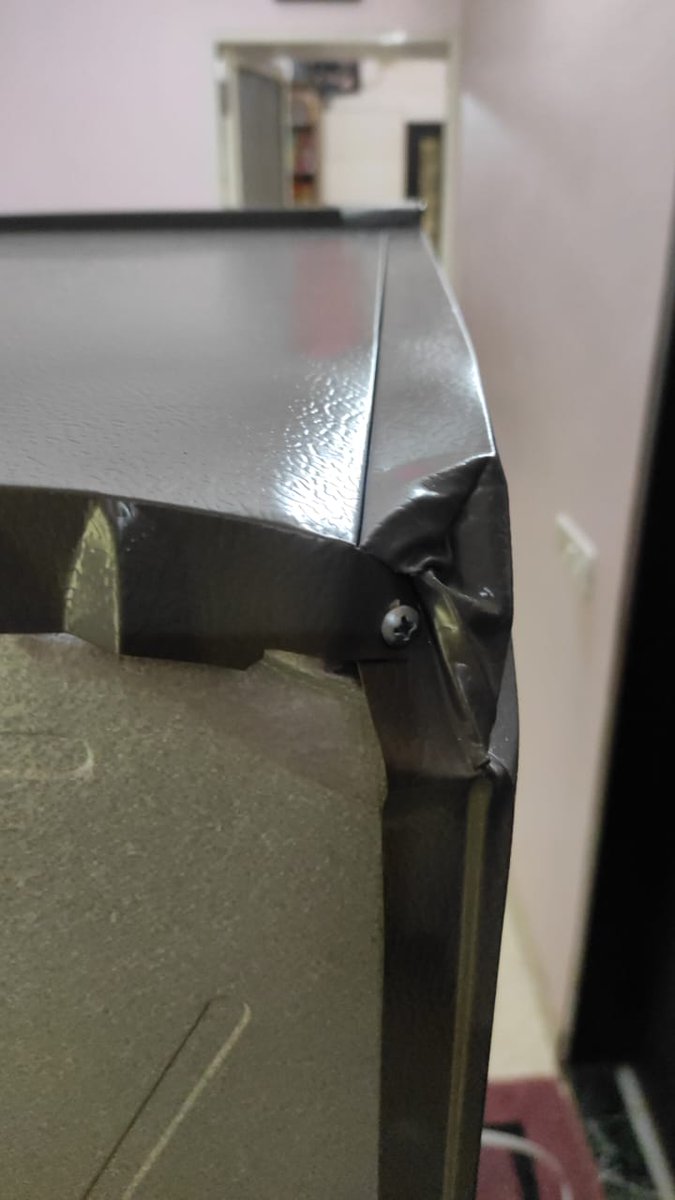 ajaykhas's tweet photo. Wow.... Brand New product received from @GodrejAppliance.

After 3 months of compliant @GodrejAppliance replaced my frize with this damaged product. https://t.co/3S412fLsD9