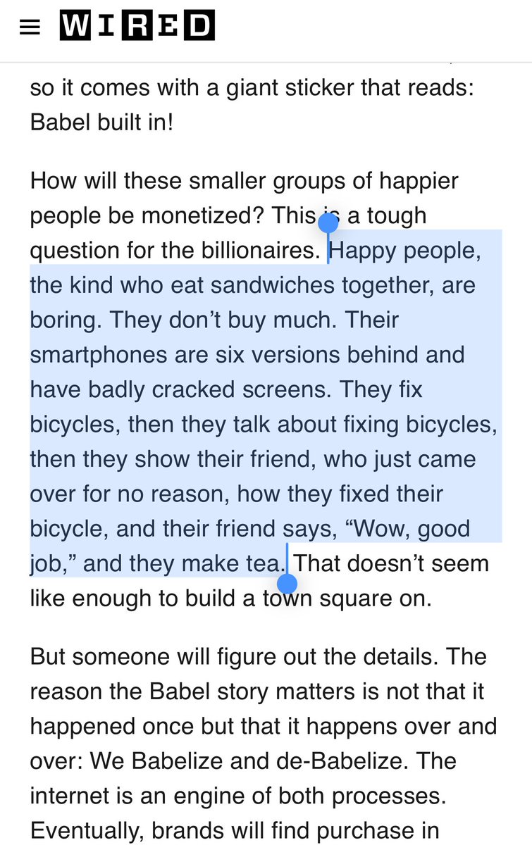 I like sandwiches, have a bike, drink tea and my phone is 3 versions behind, does that make me happy, yes, yes it does.