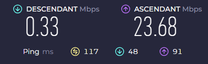 since1996's tweet photo. En 2024, en France, on peut se connecter au wifi du #TGV
mais parfois avec un débit des années 2000 :-(

#SNCF @TGVINOUI https://t.co/u9vL3jGEwx