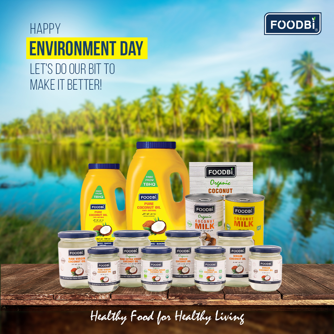 Foodbiglobal's tweet photo. Happy World Environment Day 🌏🏝

At FOODBi, we prioritize environmental safety, while emphasizing the concept of Healthy Food for Healthy Living.

#foodbi #Worldenvironmentday #EnvironmentDay #virgincoconutoil #coconutoil #cleanlabel #healthy #nutritional #healthyliving #fmcg https://t.co/ohLVTR5iIS