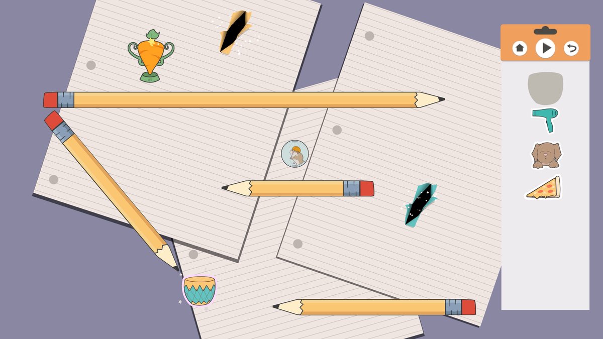 RollAPuzzleGame's tweet image. Working on some new levels for Roll 🐹 We added ropes and portals 🎉 #wishlistwednesday