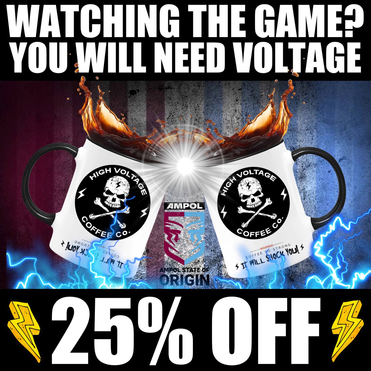 voltagecoffee's tweet photo. Watching the game? You will need some Voltage! 25% OFF Storewide use code: ORIGIN24
#NRL #ORIGIN #STATEOFORIGIN #CoffeeLovers #coffee #espresso #CoffeeBeans #CoffeePods #CoffeeCapsules #Australia https://t.co/eqKNS8MGDg