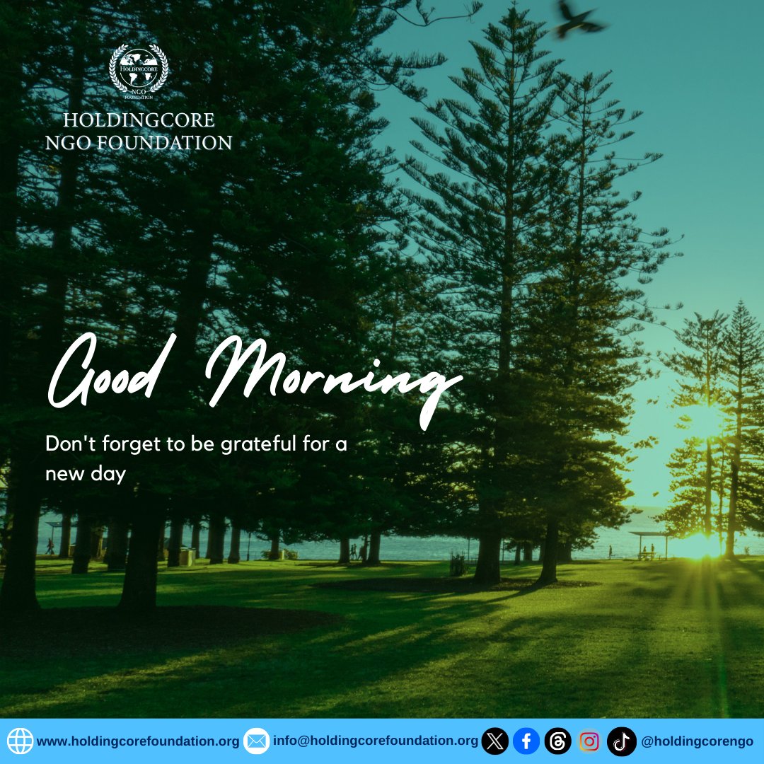 It's a good morning, a new day and another chance at life. There is much to be thankful for.

#gratitude #newday #HoldingcoreEMPFoundation