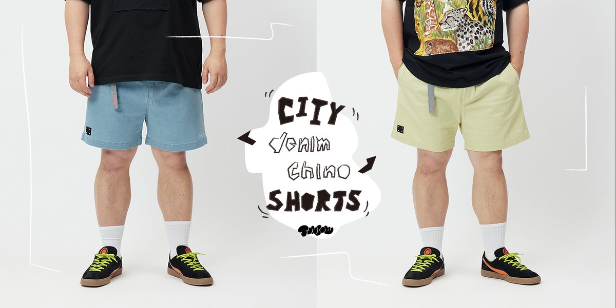 ＜COMING SOON＞CITY 'denim'&amp;'chino' SHORTS 今季のショートパンツが来週末（6/15頃）発売予定☆ DENIM=INDIGO,WASHの2色、CHINO=LIME YELLOW,OLIVE,K.BEIGE,BLACKの4色　2サイズ展開にて準備中。発売日が決まりましたらLINEや各SNSにてご案内致します♪