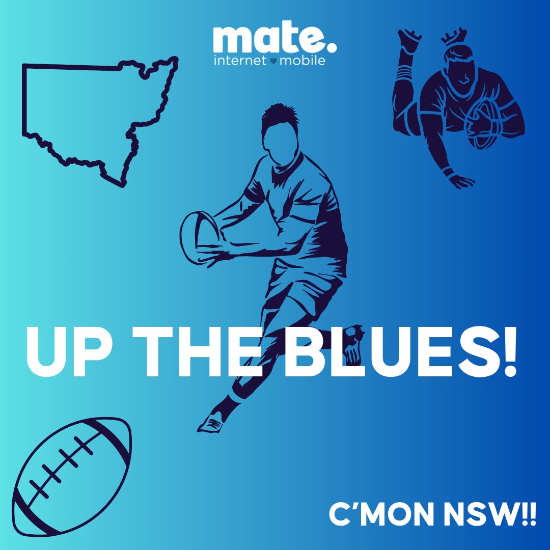 Supporting our NSW Blues for tonight's #StateOfOrigin match 🏈 Sorry to our Queensland customers 😉