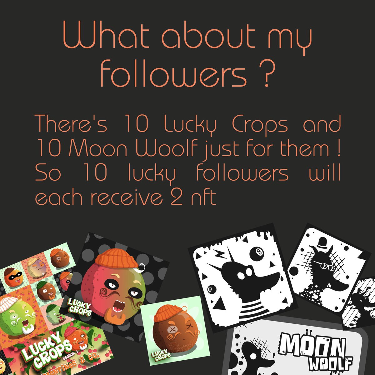 💛🎁 Let's Make A Deal, And a big GIVEAWAY ! 🎁💛

1. For the OWNERS nothing to do thanks to your loyalty 😍 

2. For my FOLLOWERS simply
 - RT
- Tag some friends
- Follow ⬇️
<a href="/MoonArmyNFT/">Moon Army</a>
<a href="/GYMYKNFT/">GYMYK</a> 
<a href="/BoredSkull_team/">BoredSkullArtists</a>

⏱️ 1 Week until next Wednesday
Check prices in attachments 🎁