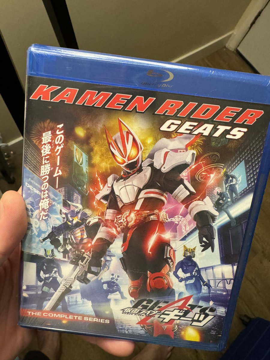 ChrisHackneyGGK's tweet image. It's cute that Twitter thinks I won't take the extra step to go to a page that gave me an ad and mute or block them from there. Just because you took it away from the drop down, I won't be stopped. 😘

Anyway, here a pic of Kamen Rider Geats on blu-ray that I just got.