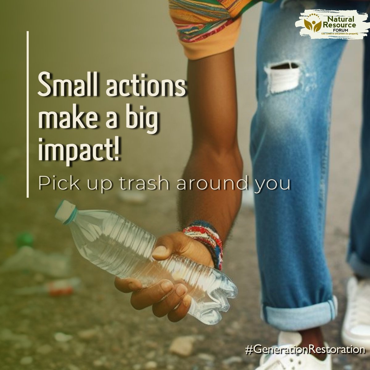 Every small effort counts towards the recovery and sustainability of our planet. Take action now! Planting a single tree can create a massive impact and removing even a single piece of litter can help beautify your environment. What actions will you take today?
