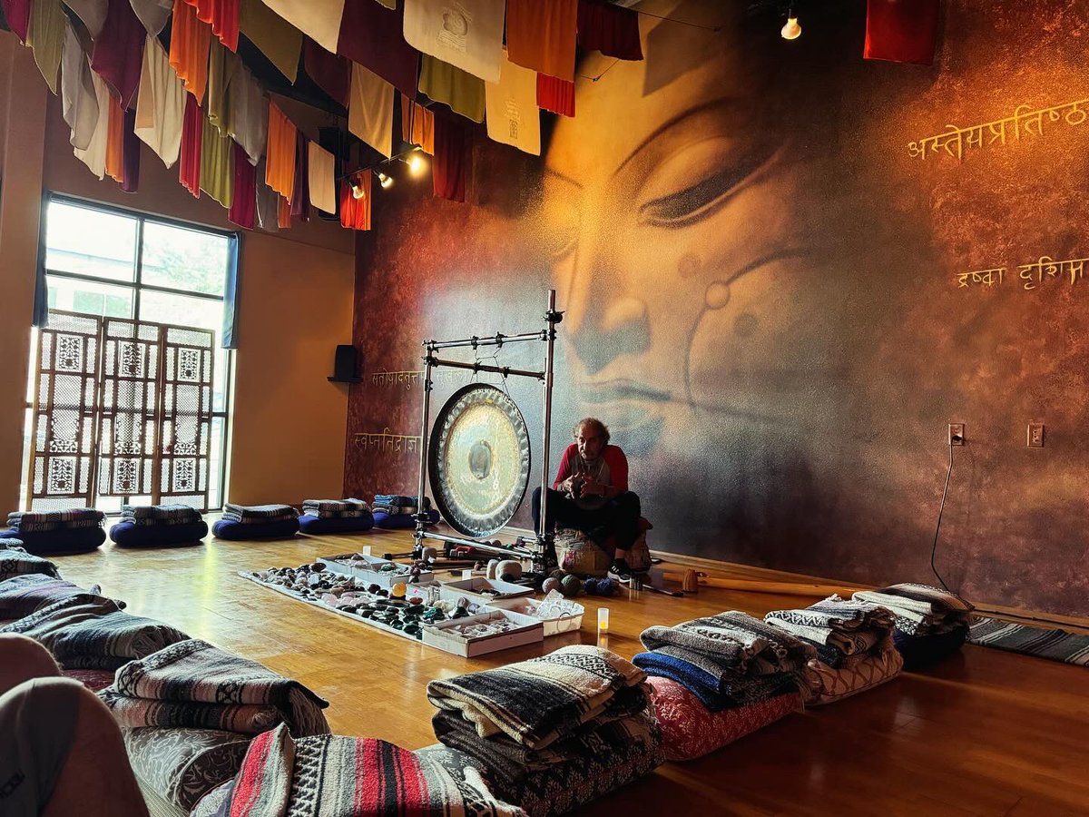 ChiefWrangler's tweet photo. Transformational meditation at  Samadi #gongbath #meditation #soundbath https://t.co/57fCTnb1fE