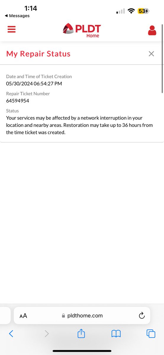 _charissam's tweet photo. @PLDT_Cares We have to internet since May 30…. Cannot even talk to a customer service since we have an open repair ticket number already but no repair team has contacted us ever since https://t.co/PA6b5SiwBS