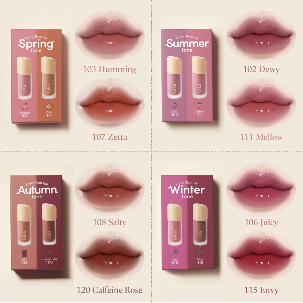 mmytype_'s tweet image. ลิปlaka จับคู่สีตามpersonal colour  แต่จริงๆข้ามโทนก็สวย555555 แบรนด์ทำไซส์นี้มาเหมือนให้ลองหาโทนที่ชอบ