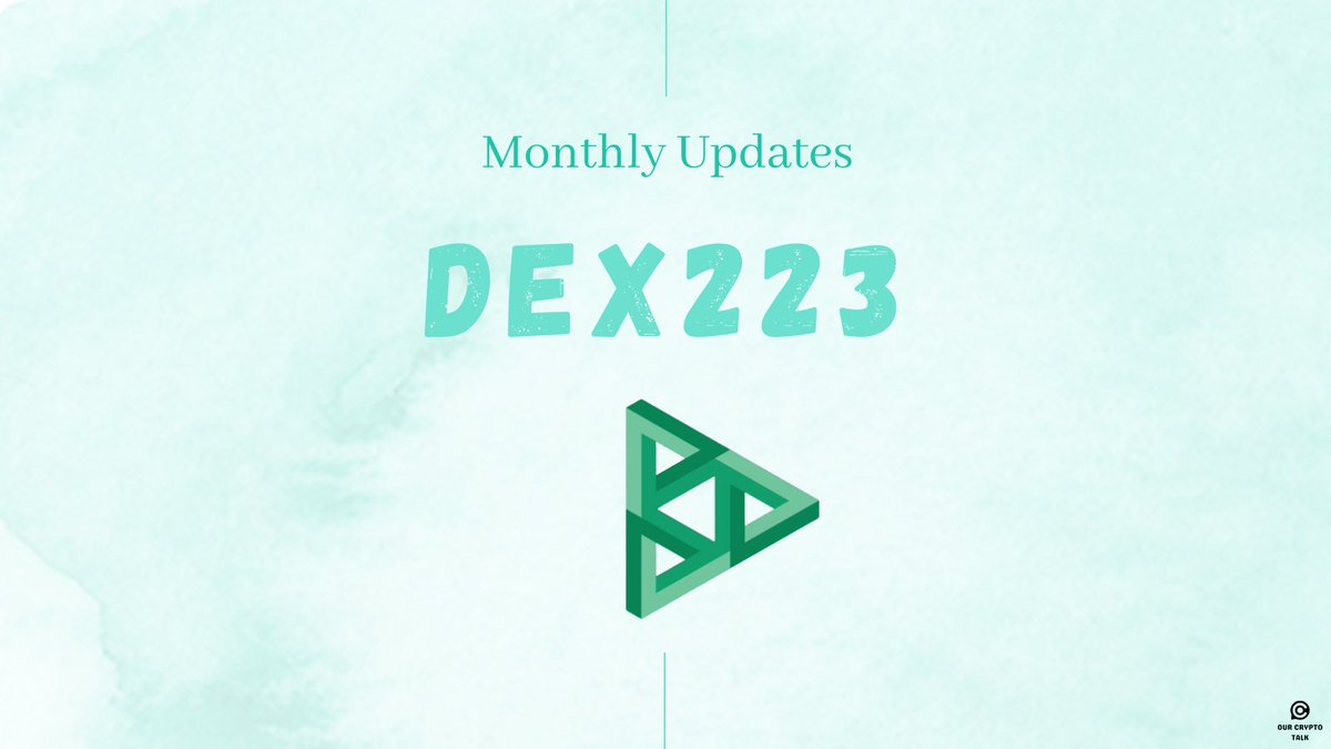 ourcryptotalk's tweet photo. β‘ May was a productive month for @Dex_223 :
β
#Dex223 is now live on several testnets, including #BSC, #sepolia_eth, and #EOSEVM.
β
Internal testing is underway, with public testing set to begin soon.
β
The margin trading concept has been fully developed β
Multi-language support is in progress .
β
The Token Converter is nearly finalized.