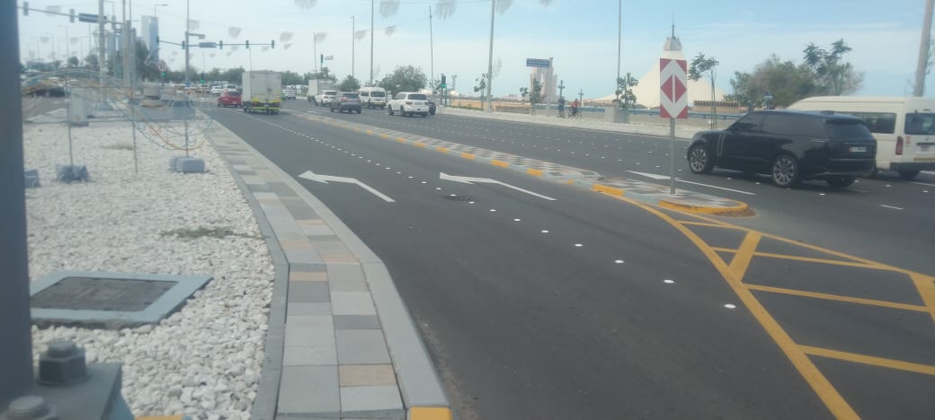 InjazNational's tweet photo. Modification works for  U-turn at Corniche Street (IP-52A) are on the horizon! These  enhancements promise smoother traffic flow, heightened safety measures,  and improved accessibility for all drivers. Navigating this area has  become easier and safer than ever before. https://t.co/Mk6GE85l3P