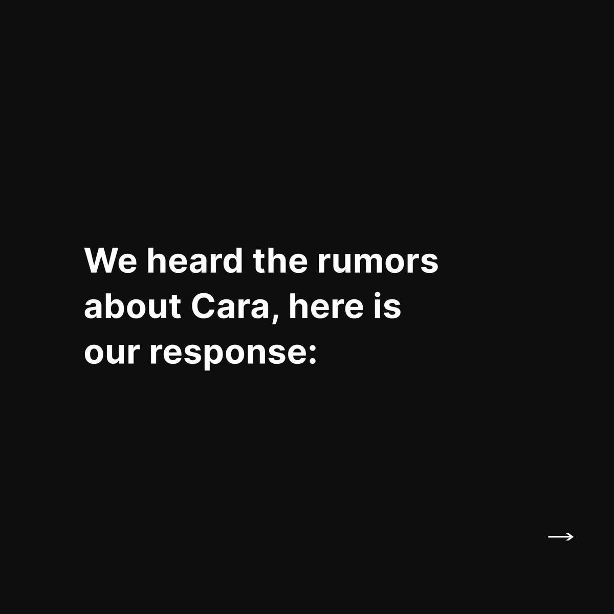 Cara_HQ's tweet image. We heard your concerns about the rumors about Cara, here are our answers:

- Does Cara make me sign away my copyright?

No. Our Terms of Service grants us permission to host your images, resize, crop, &amp;amp; display them on Cara. Cara doesn’t own nor sell your work. 1/