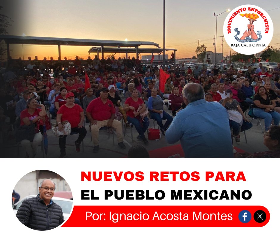 AntorchaBajaC's tweet photo. Nuevos retos para el pueblo mexicano 

Ignacio Acosta Montes
Dirigente antorchista en el Noroeste del país

https://t.co/odq97hSHp4 https://t.co/ABb6FC7S5h