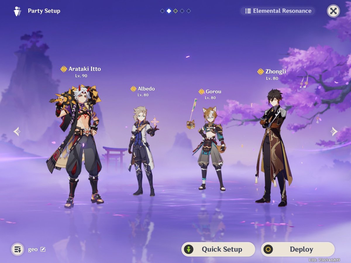 lasaggnagg's tweet photo. I just had the realisation that I can just double mono geo the abyss cause they all use the same artifact set https://t.co/CKll9kuLUt