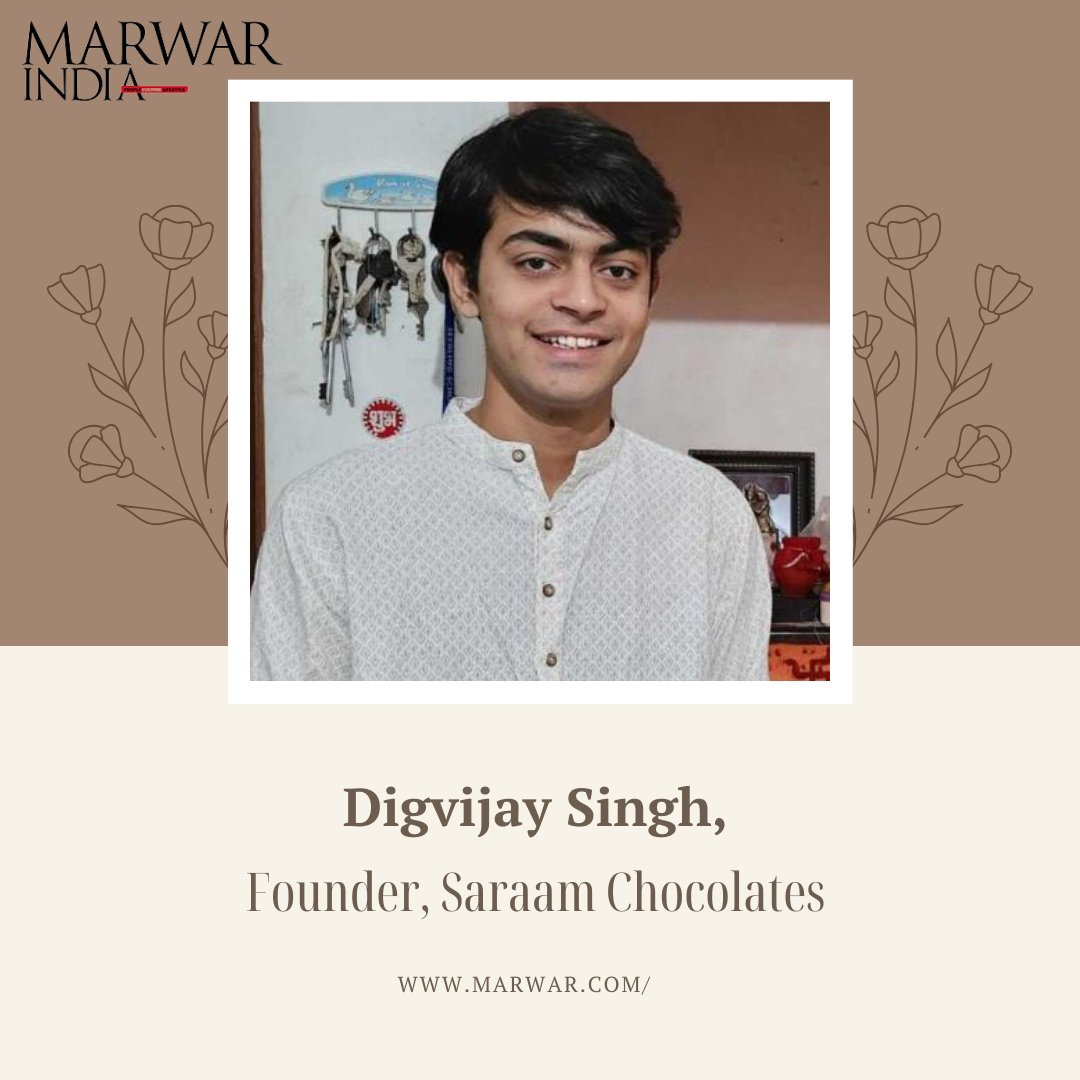 Udaipur-based #DigvijaySingh launched  #Saraam at 16. In 2021, he received his first large order of 1,000 chocolates from a car showroom owner. Fast forward to today, Digvijay has sold over two tonnes of chocolates, generating a revenue of one crore.