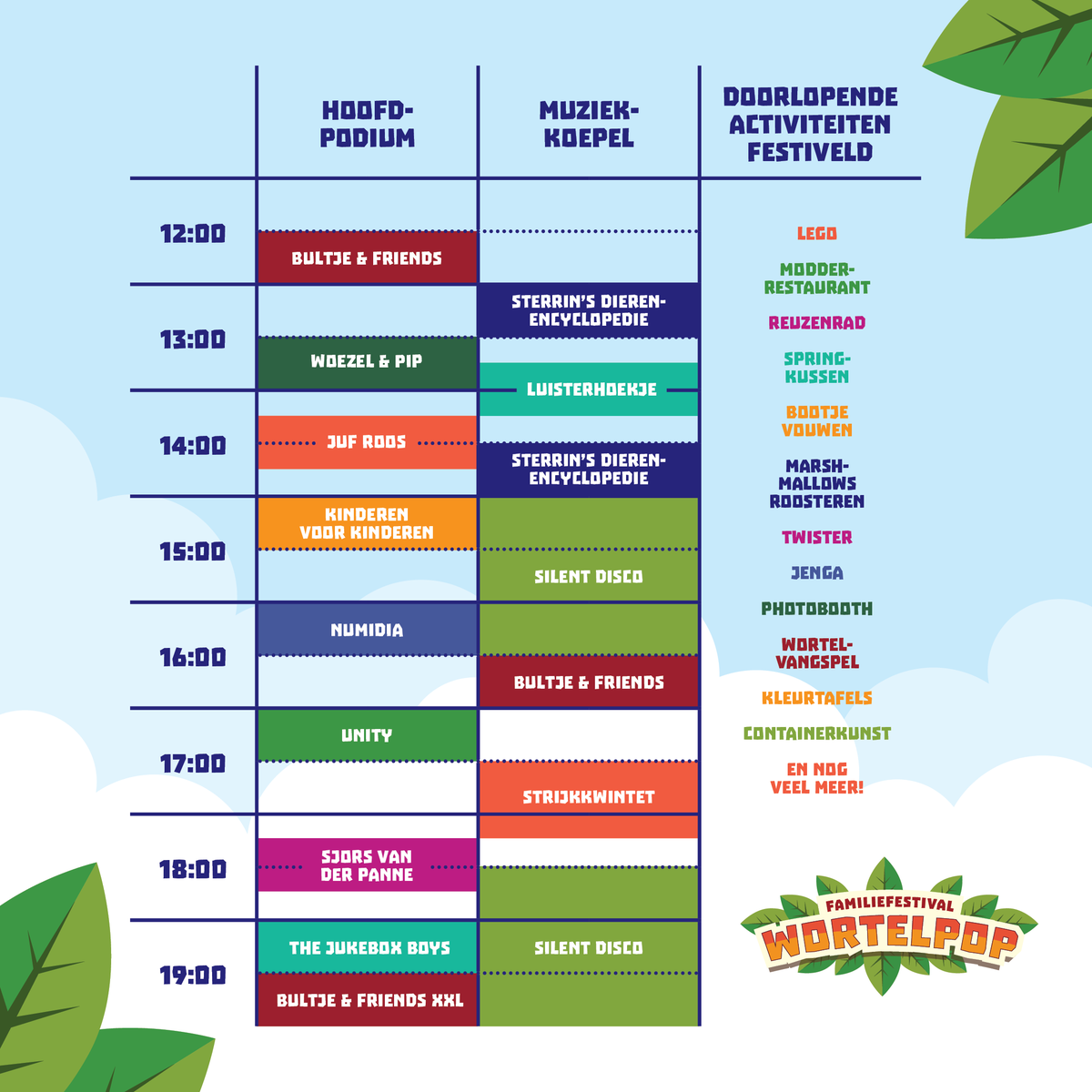 WORTELPOP 🥕 Welke artiest of activiteit wil jij niet missen tijdens Wortelpop volgende week? 😄 

👉 Bestel nog snel je kaartjes op wortelpop.nl! 🎫