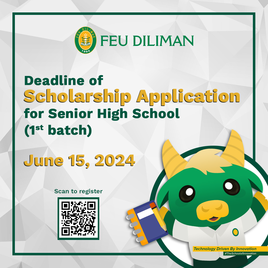 FEUdiliman's tweet photo. Hey there, incoming Grade 11 students

Don’t miss the opportunity to be a Senior High School scholar at FEU Diliman for S.Y. 2024-2025 and receive 𝘂𝗽 𝘁𝗼 𝟭𝟬𝟬% 𝘀𝘂𝗯𝘀𝗶𝗱𝘆 𝗶𝗻 𝘁𝘂𝗶𝘁𝗶𝗼𝗻 𝗮𝗻𝗱 𝗺𝗶𝘀𝗰𝗲𝗹𝗹𝗮𝗻𝗲𝗼𝘂𝘀 𝗳𝗲𝗲𝘀

Register now:https://t.co/VwP6cnlBzj https://t.co/ytvoN8gRuI