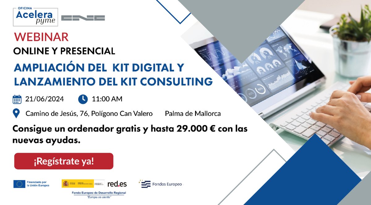 Nuevo webinar gratuito sobre la ampliación de ayudas para las empresas españolas con los fondos europeos Next Generation.

Inscríbete en:
events.teams.microsoft.com/event/1d1fae51…

#acelerapyme #tranformacióndigital #plandedigitalizacióndepymes #europasesiente