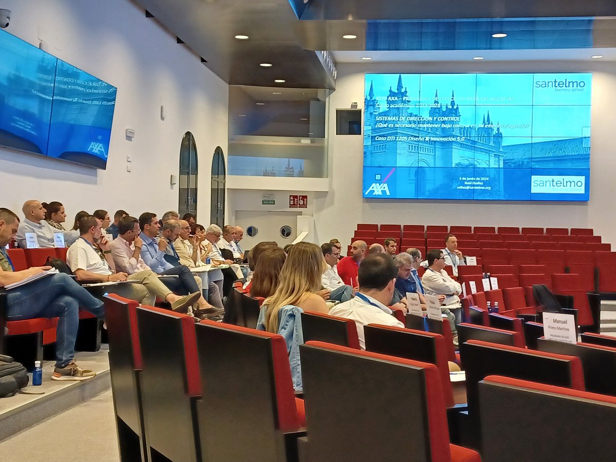 Hoy, en San Telmo Business School, con un grupo de nuestras mejores agencias en el programa de alta dirección para Agencias AXA. Construyendo el futuro juntos