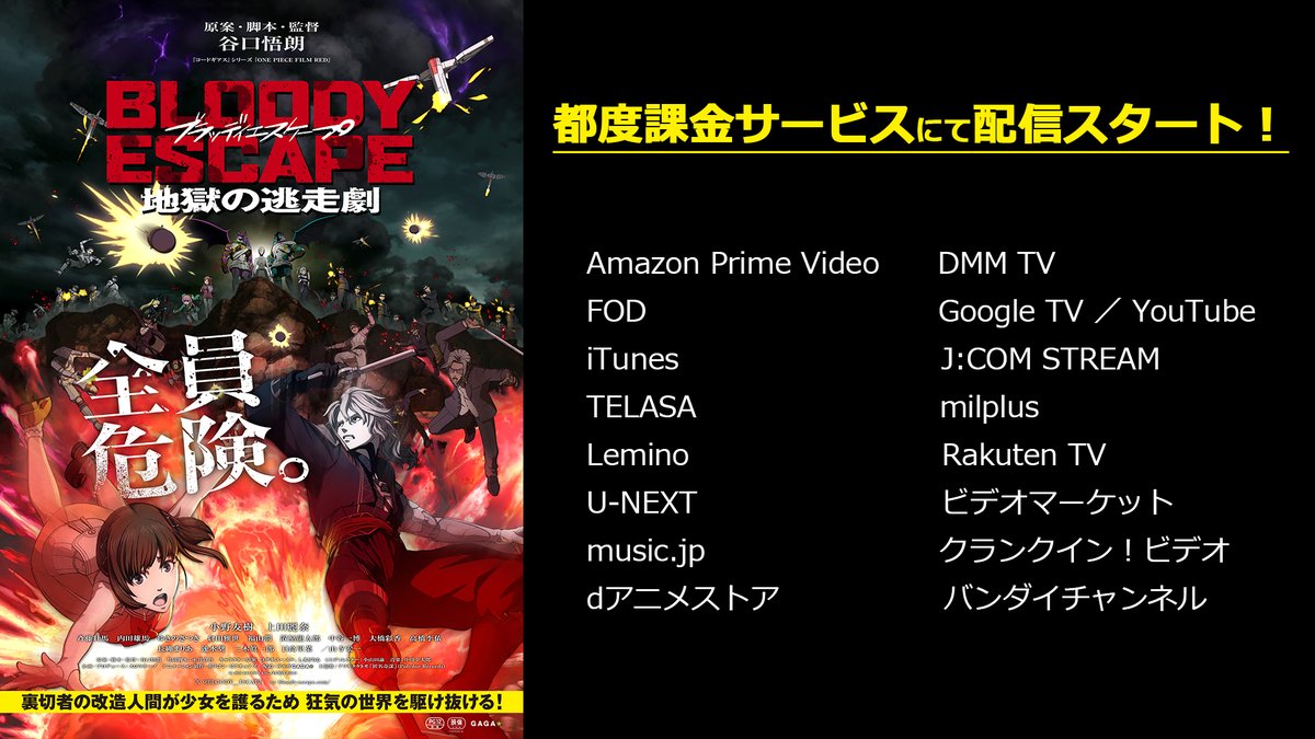 映画『BLOODY ESCAPE -地獄の逃走劇-』公式 tweet media