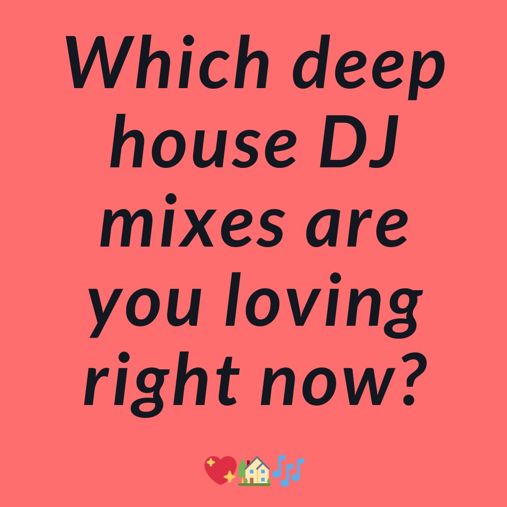 House heads, please share some of your favorite #deephouse DJ Mixes and podcasts.

Let's compile a list of the best DJ mixes under this tweet❤️🏡🎶