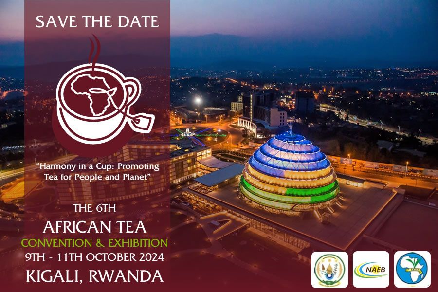 InfoEatta's tweet photo. Join us at the 6th Africa Tea Convention & Exhibition in Kigali, Rwanda from Oct 9-11, 2024!
Network with tea leaders, experts, researchers, financiers, and more. Let's shape the future of the tea industry together!
#AfricaTeaConvention #Kigali2024 #EATTA https://t.co/2QGcyKAG9H
