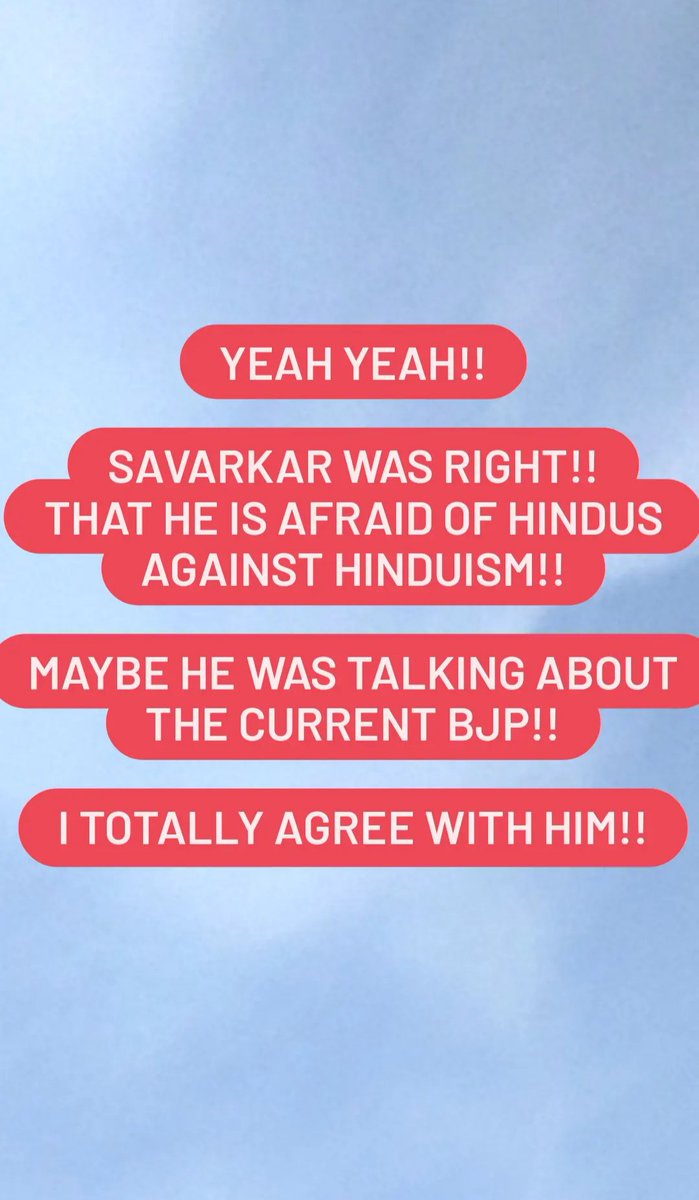 _the_patil's tweet photo. Today people are posting Savarkar's quote the ' I am not afraid of muslims, I am not afraid of the British. I am afraid of Hindus against Hinduism.'

To all those people this is what I want to say!!

#400Paar #IndiaFirst https://t.co/h5gaZeMTv9