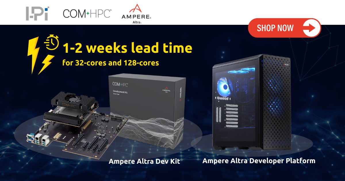 Get your development going FAST⚡with Ampere Altra Developer Platform or Dev Kit! Unlock server-class performance and extreme scalability for your project. 💯

Order now and get it in your hands as early as next week! (*selected SKUs)
Learn more:
ipi.wiki/products/amper…