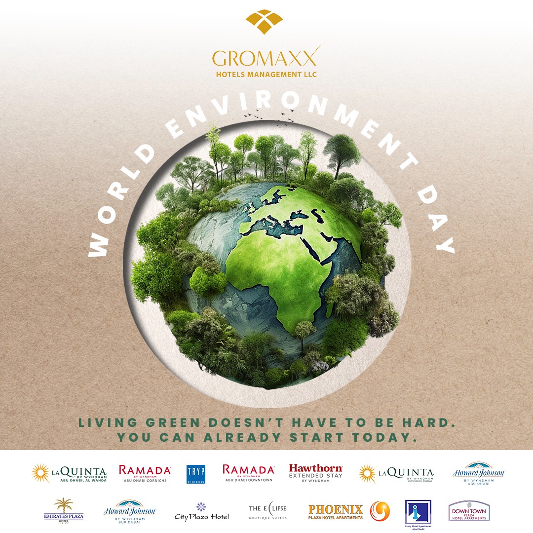 GromaxxMe's tweet photo. On World Environment Day, Gromaxx Hotels Management proudly reaffirms our commitment to protecting the environment. Together, we strive to make a positive impact every day. 🌍🌱 #WorldEnvironmentDay #Sustainability #EcoFriendly https://t.co/tAgsIsvvAD