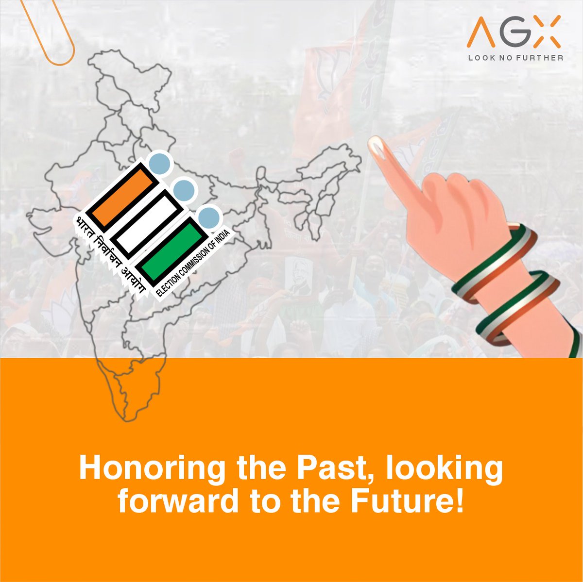 AGX_India's tweet photo. We may not be out with the old, but we’re hopeful for what may be new! 
#AGX extends our heartfelt #congratulations to a refreshed india.
 AGX looks forward to witnessing new strides in development, unity, and progress under your guidance. 
Jai Hind Jai Bharat !🇮🇳 https://t.co/vYr2C4rcC7